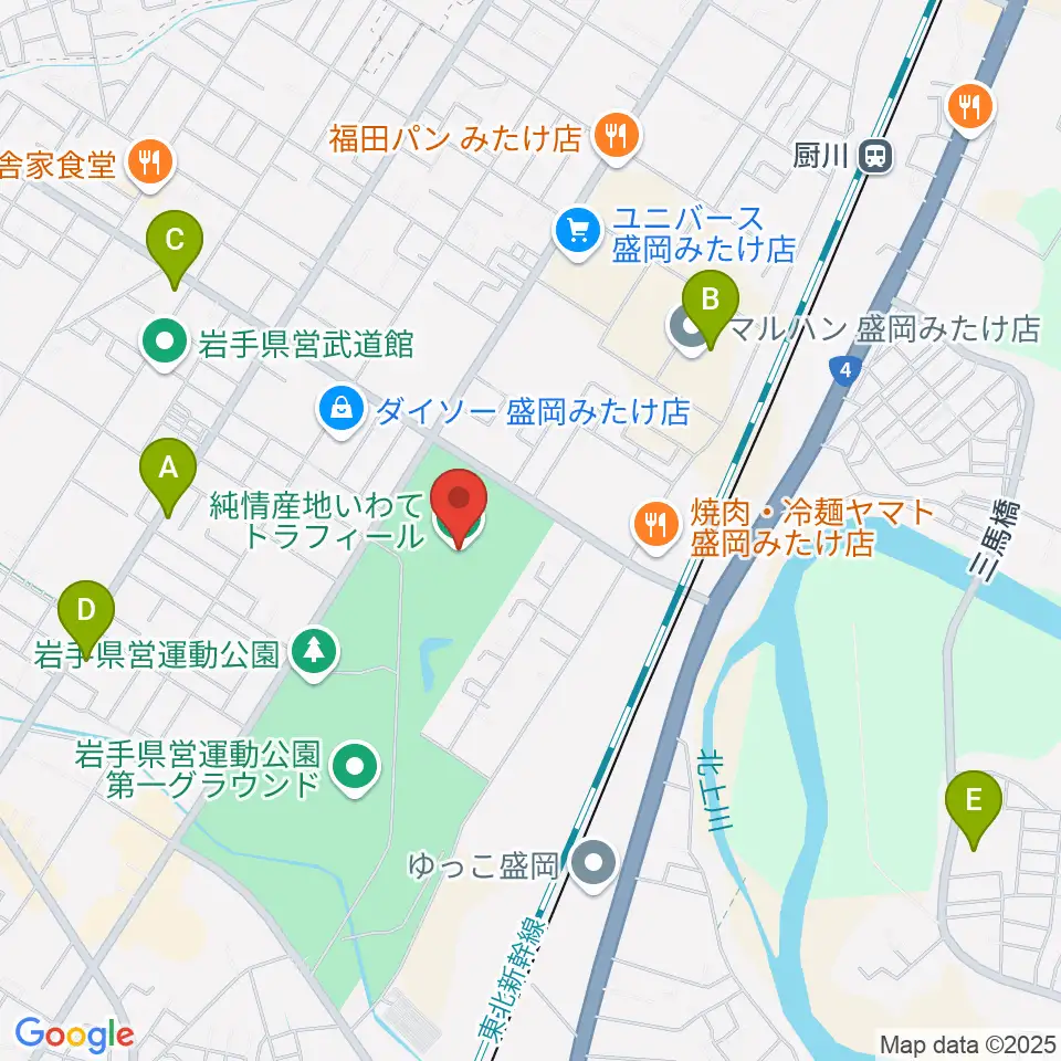 純情産地いわてトラフィール周辺のコンビニエンスストア一覧地図