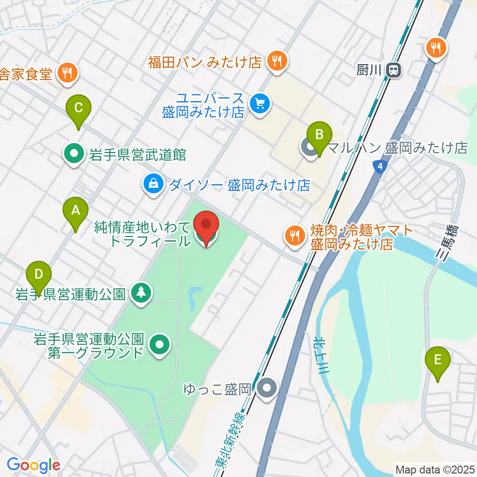 純情産地いわてトラフィール周辺のコンビニエンスストア一覧地図