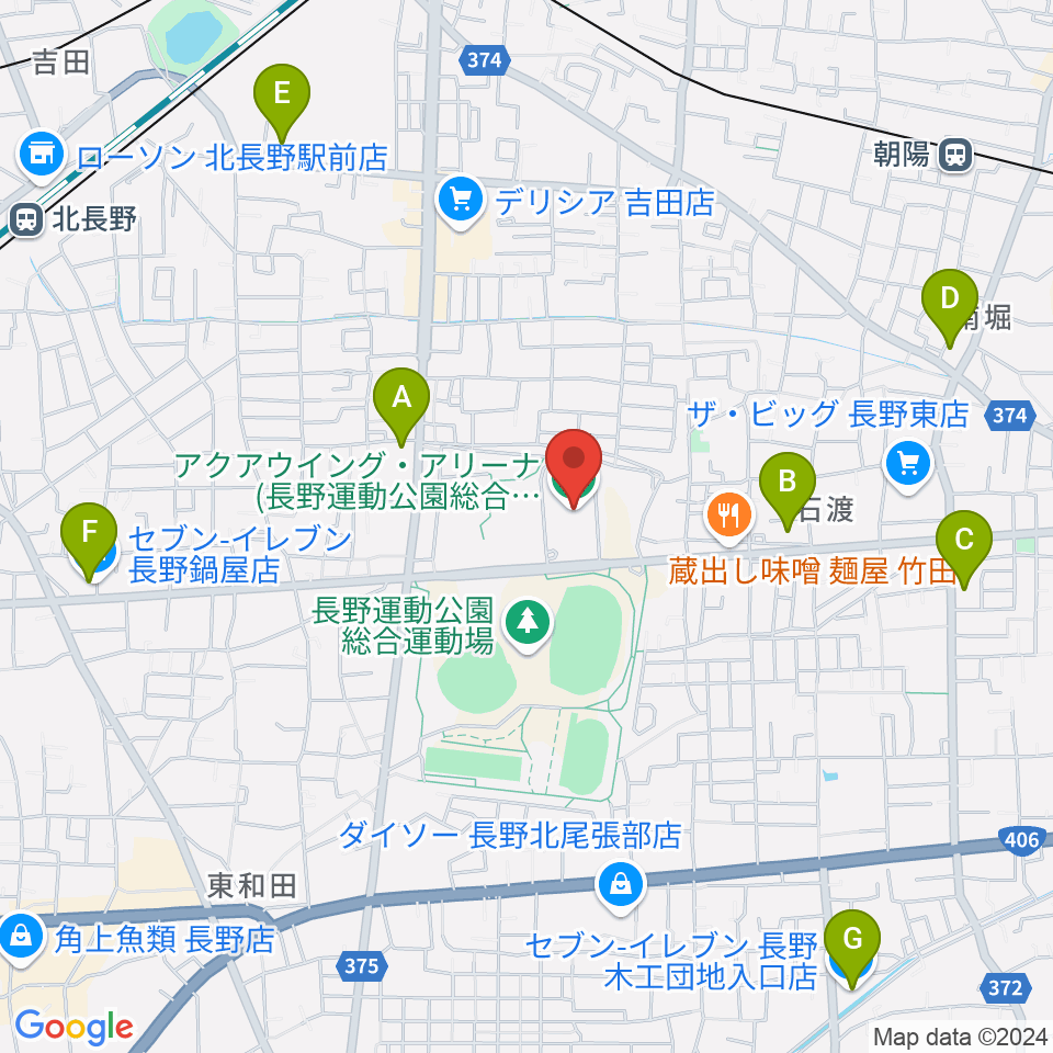 アクアウイング周辺のコンビニエンスストア一覧地図