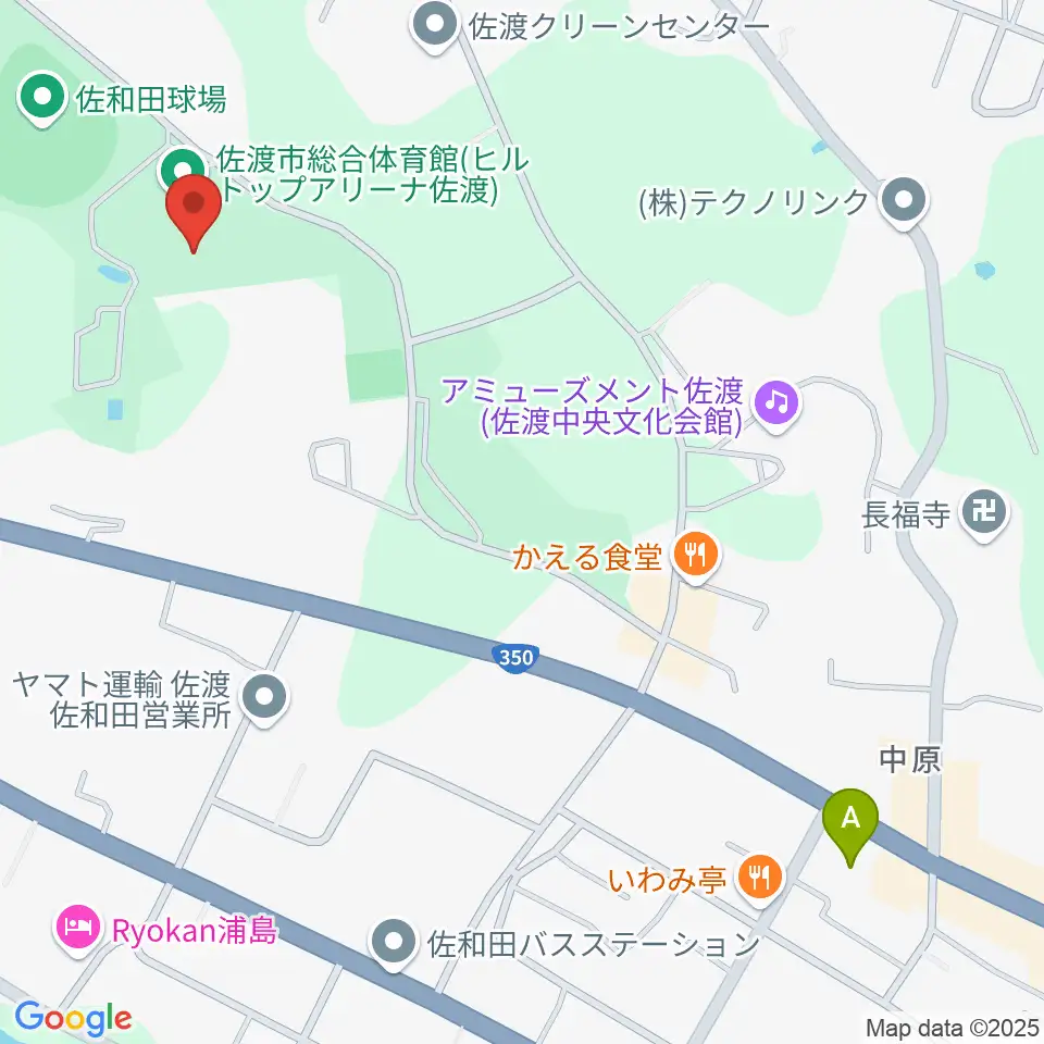 ヒルトップアリーナ佐渡周辺のコンビニエンスストア一覧地図