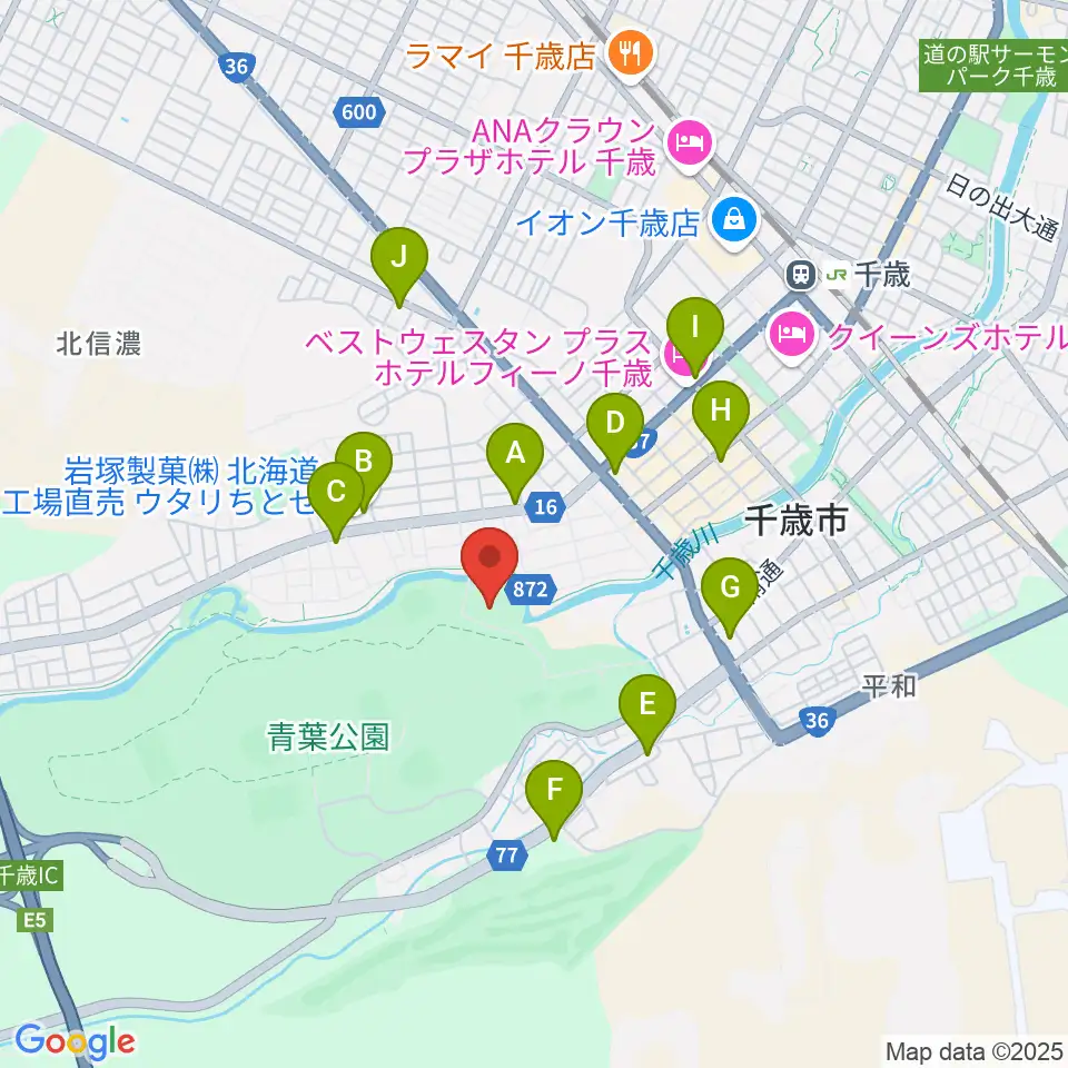 ダイナックスアリーナ周辺のコンビニエンスストア一覧地図
