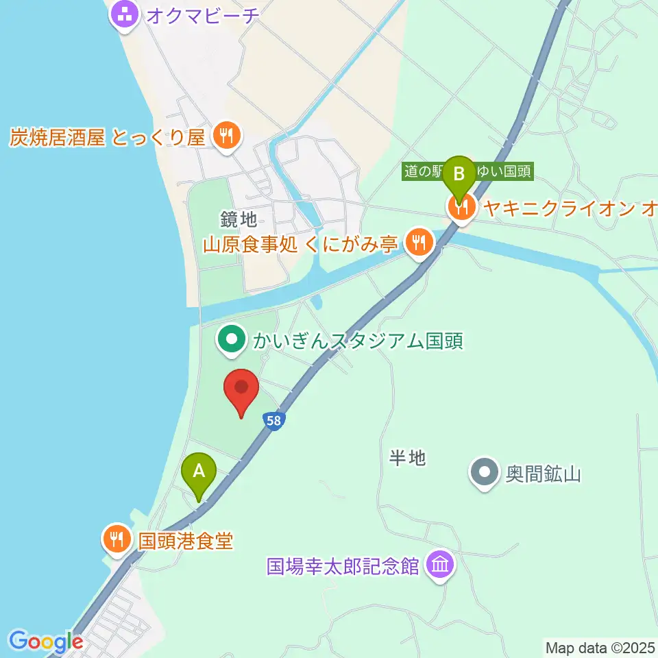 かいぎんフィールド国頭周辺のコンビニエンスストア一覧地図