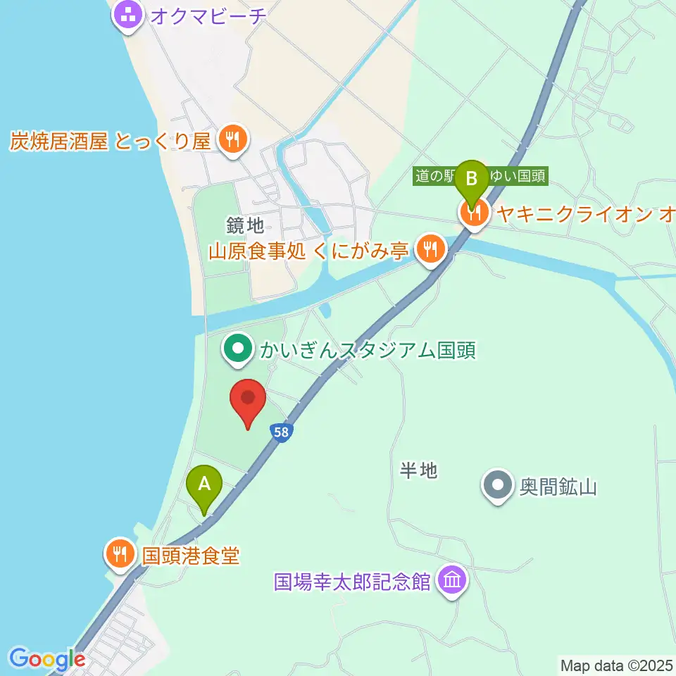 かいぎんフィールド国頭周辺のコンビニエンスストア一覧地図