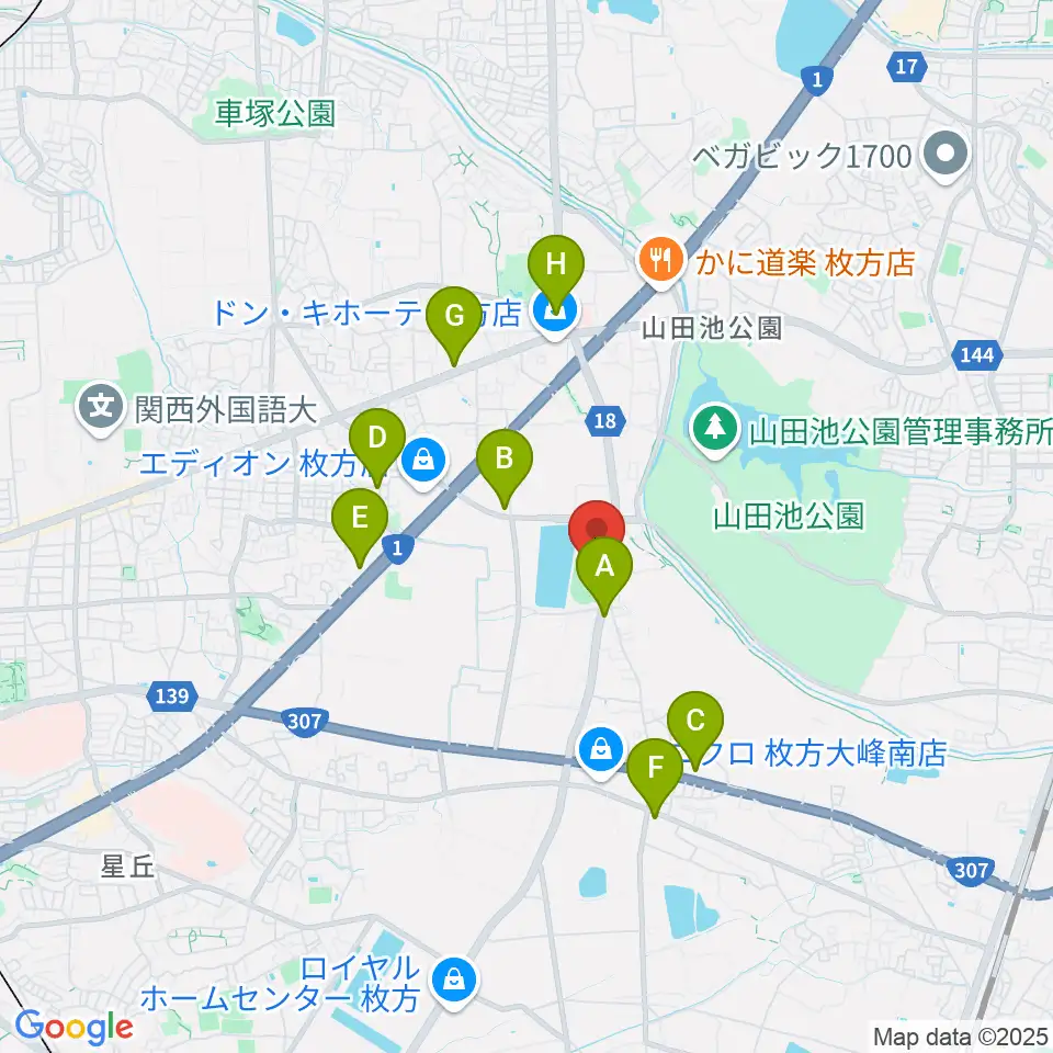 たまゆら陸上競技場周辺のコンビニエンスストア一覧地図