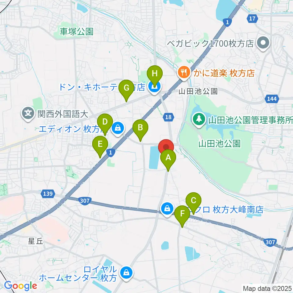 たまゆら陸上競技場周辺のコンビニエンスストア一覧地図