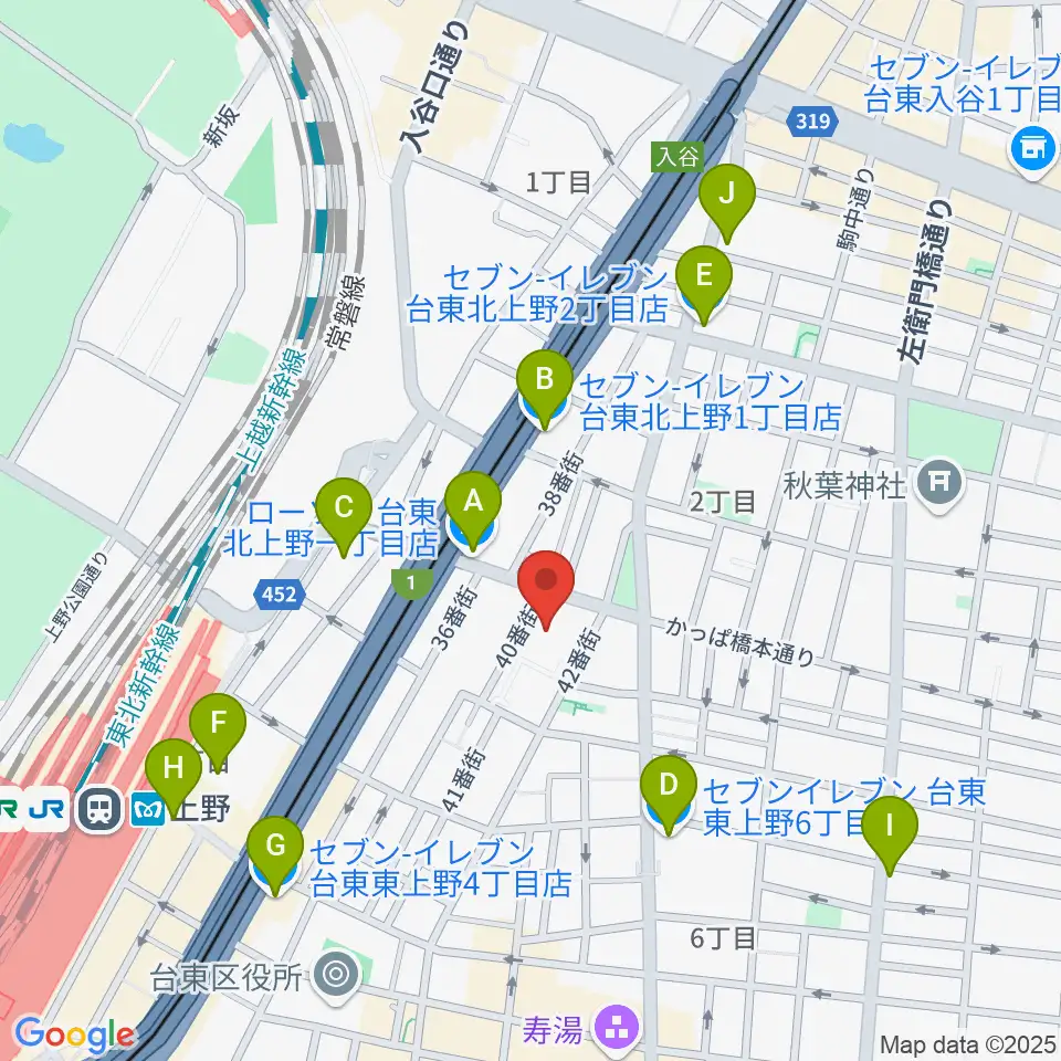 飛行船シアター周辺のコンビニエンスストア一覧地図