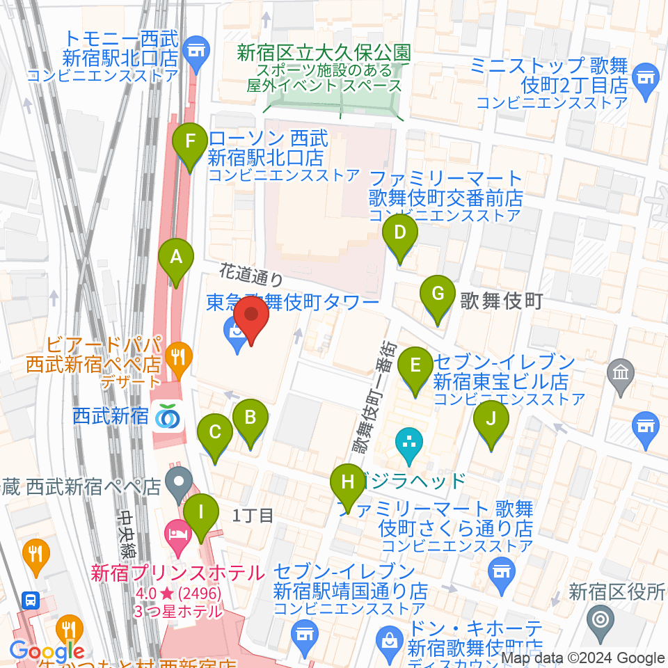 シアターミラノ座周辺のコンビニエンスストア一覧地図