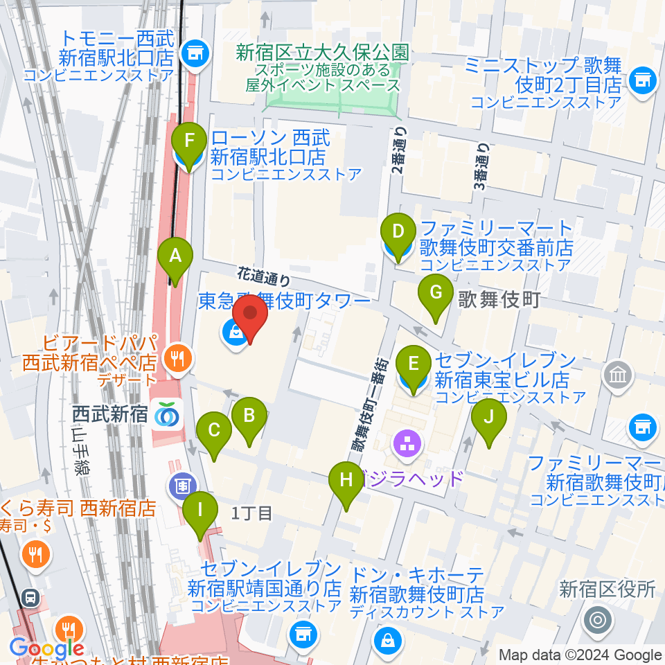 シアターミラノ座周辺のコンビニエンスストア一覧地図