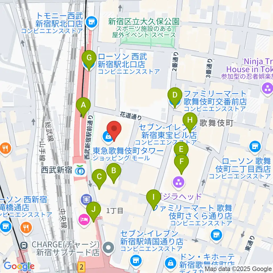 シアターミラノ座周辺のコンビニエンスストア一覧地図