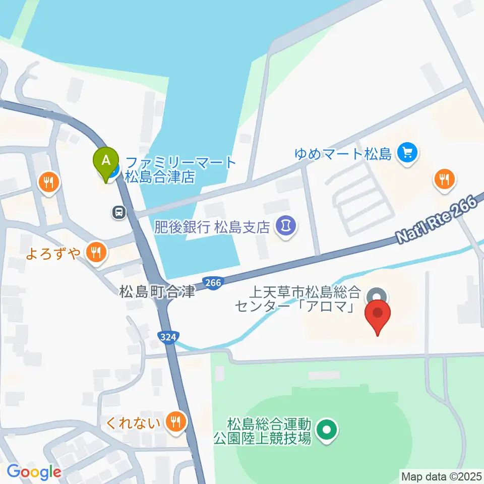 上天草市松島総合センターアロマ周辺のコンビニエンスストア一覧地図