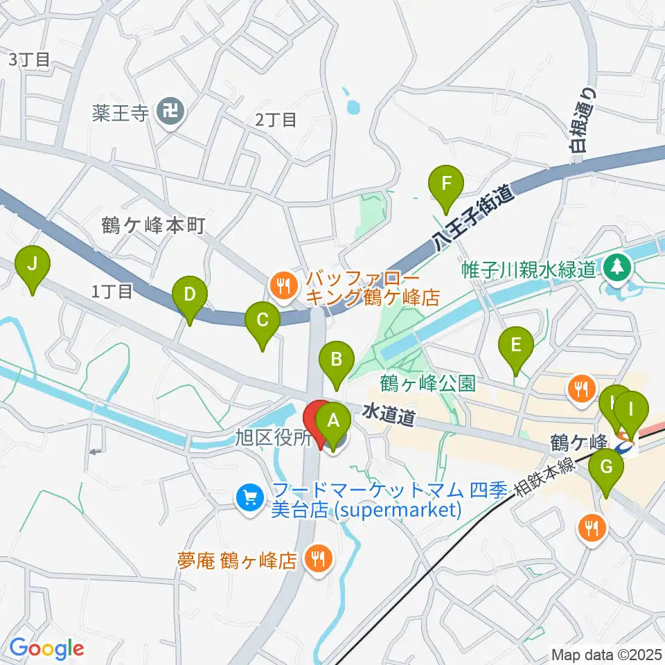 横浜市旭公会堂周辺のコンビニエンスストア一覧地図