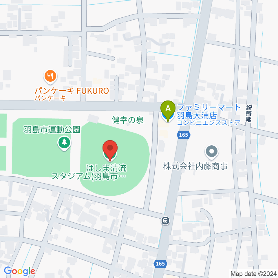 はしま清流スタジアム周辺のコンビニエンスストア一覧地図