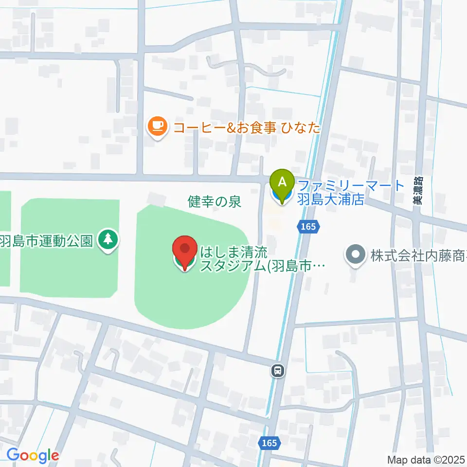 はしま清流スタジアム周辺のコンビニエンスストア一覧地図