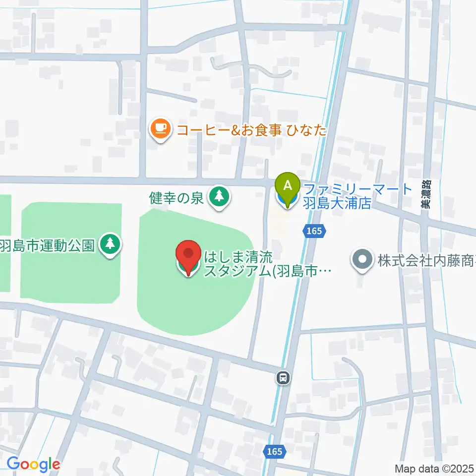 はしま清流スタジアム周辺のコンビニエンスストア一覧地図