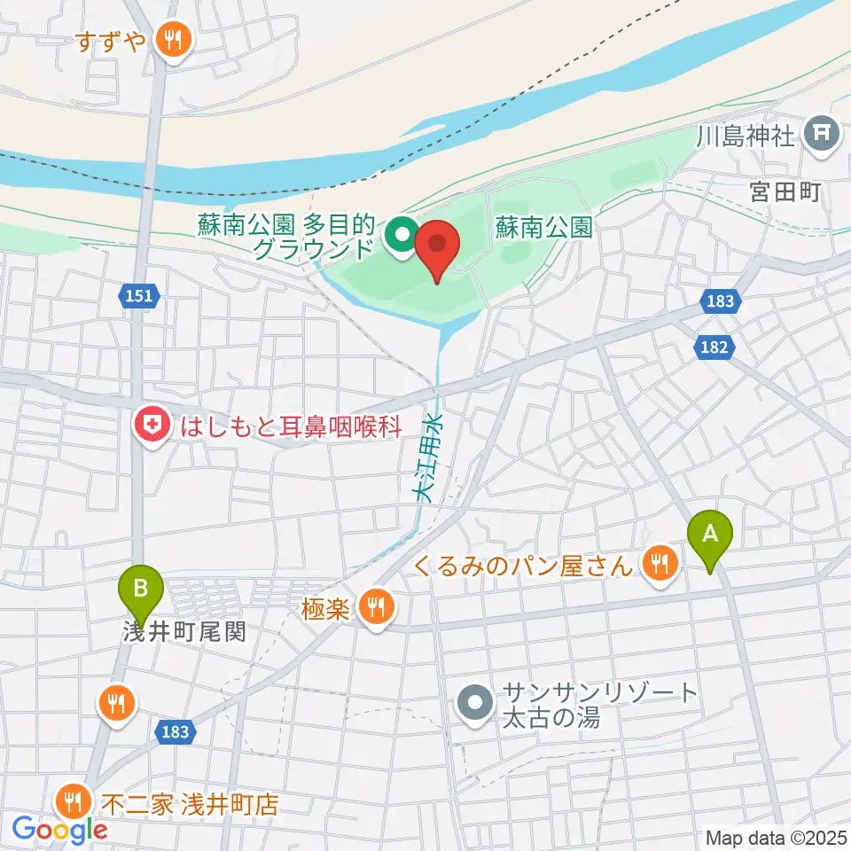 蘇南公園南野グランド周辺のコンビニエンスストア一覧地図