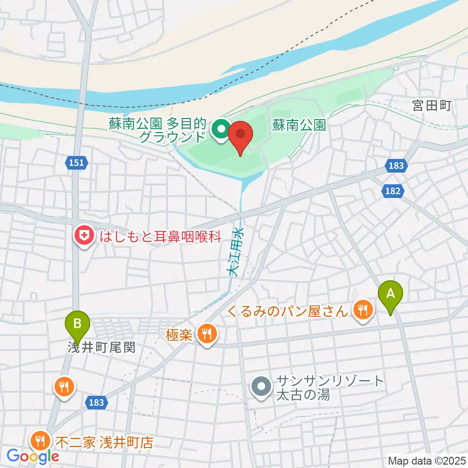 蘇南公園南野グランド周辺のコンビニエンスストア一覧地図