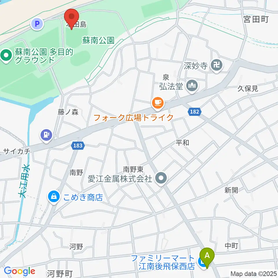 蘇南公園ソフトボール場周辺のコンビニエンスストア一覧地図