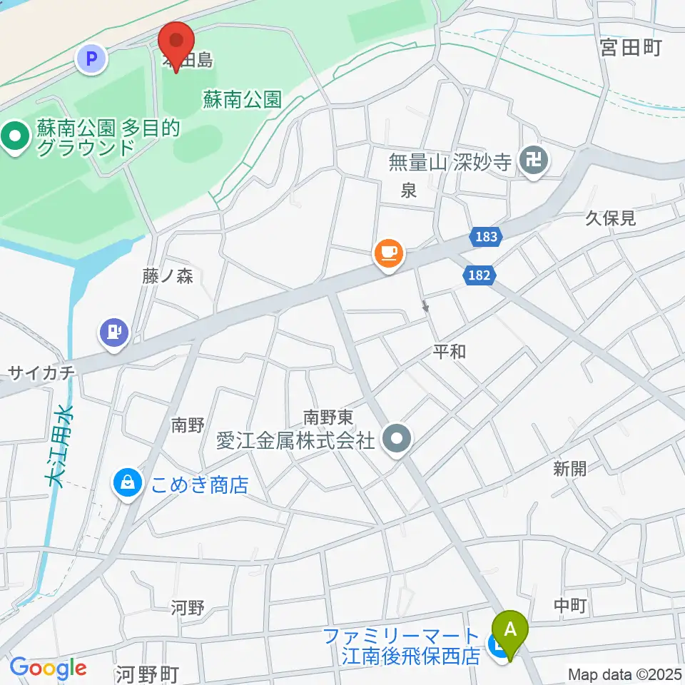 蘇南公園ソフトボール場周辺のコンビニエンスストア一覧地図