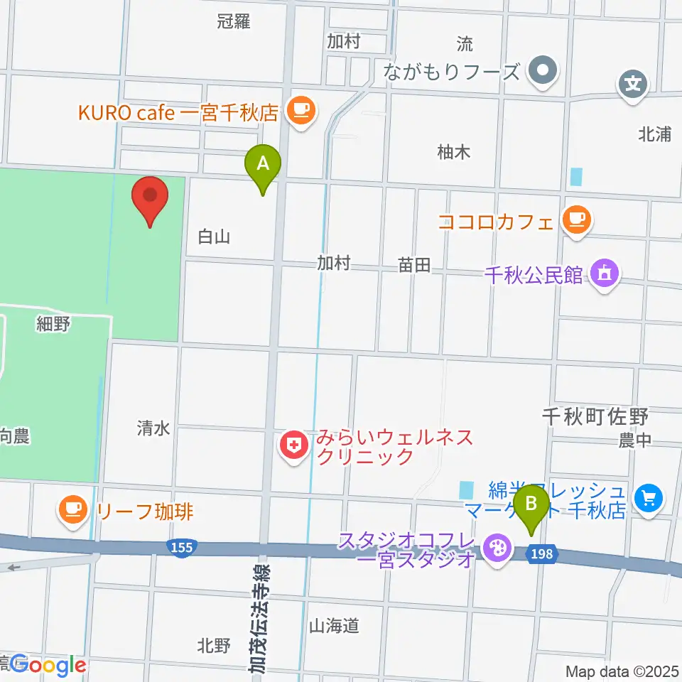 いちい信金スポーツセンター多目的競技場周辺のコンビニエンスストア一覧地図