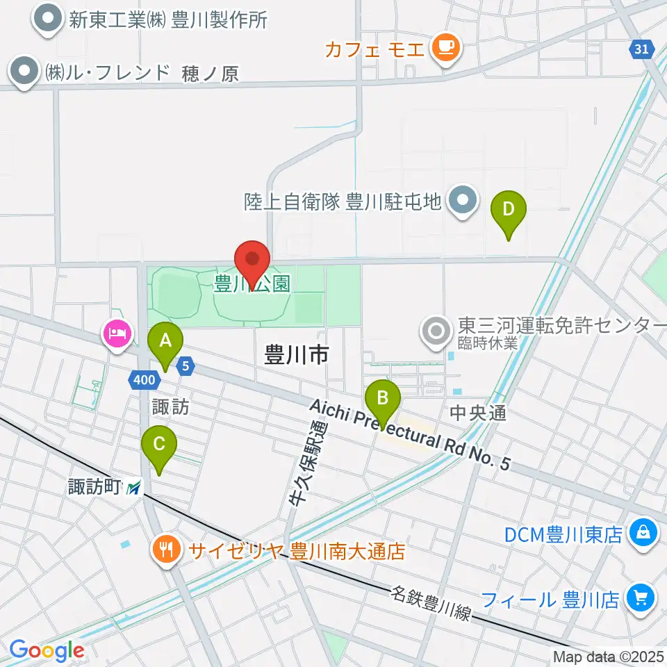 OKAKENアスリートフィールド周辺のコンビニエンスストア一覧地図