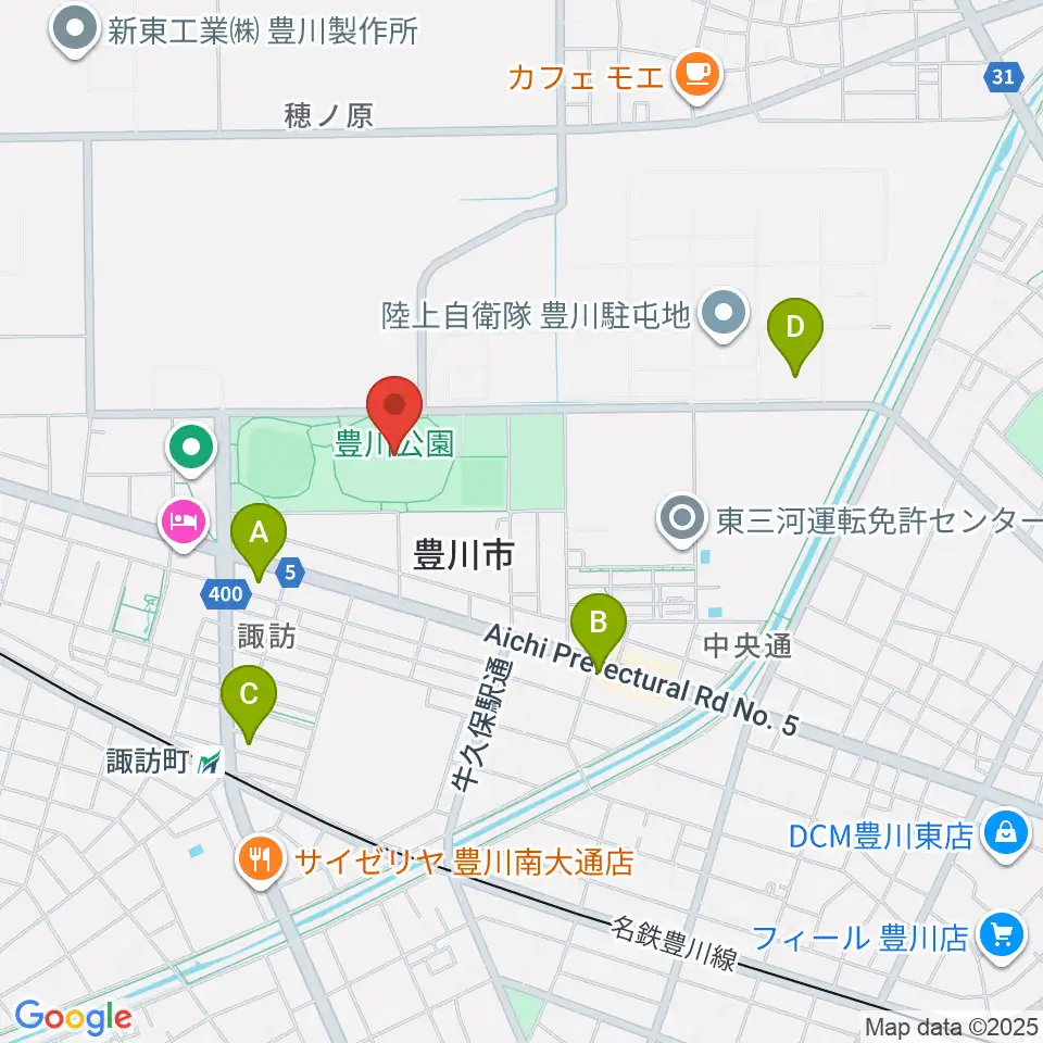 OKAKENアスリートフィールド周辺のコンビニエンスストア一覧地図