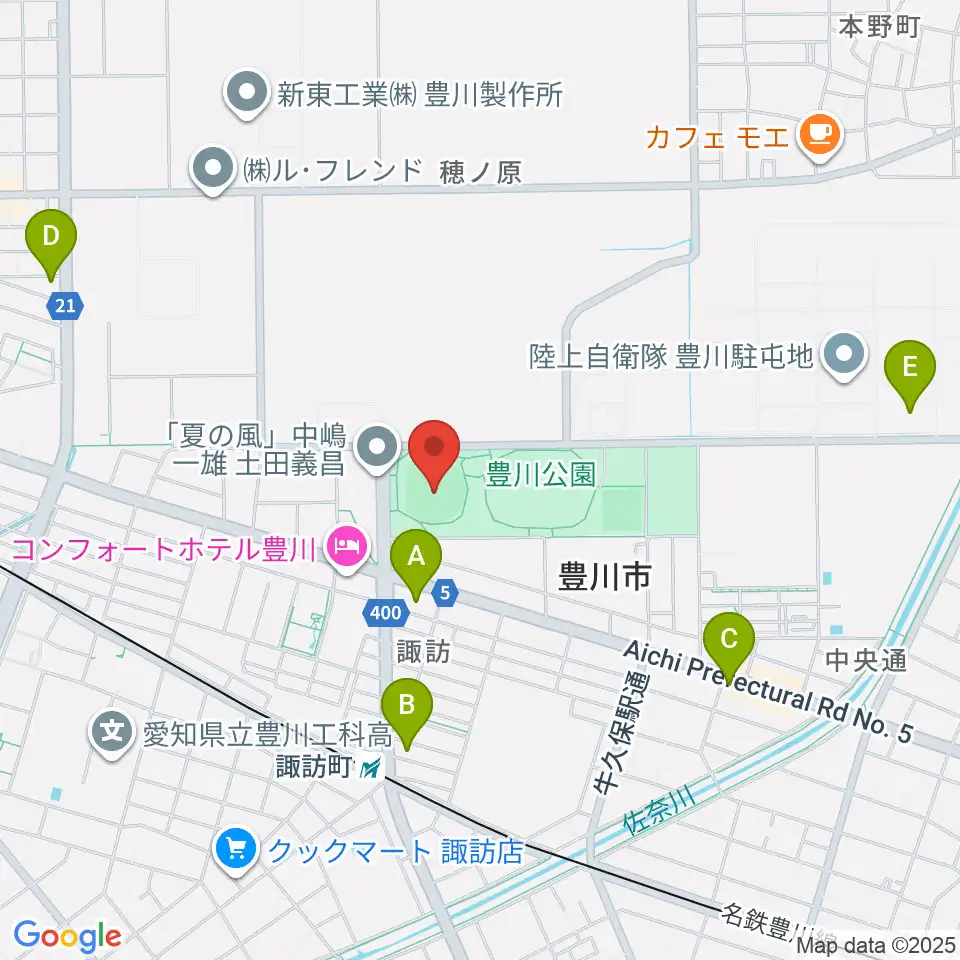 かわしんビクトリースタジアム周辺のコンビニエンスストア一覧地図