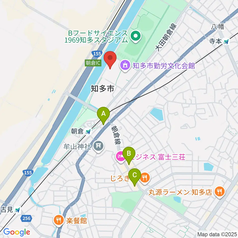 メディアス体育館ちた周辺のコンビニエンスストア一覧地図