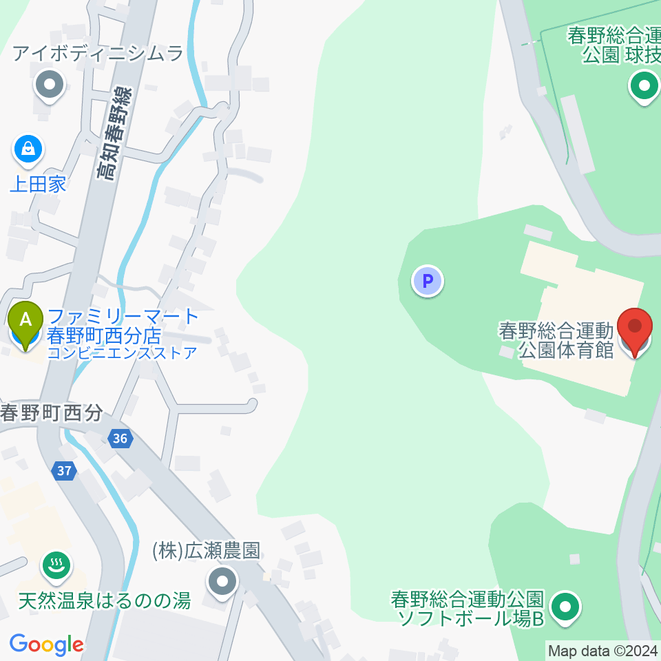 春野総合運動公園体育館周辺のコンビニエンスストア一覧地図