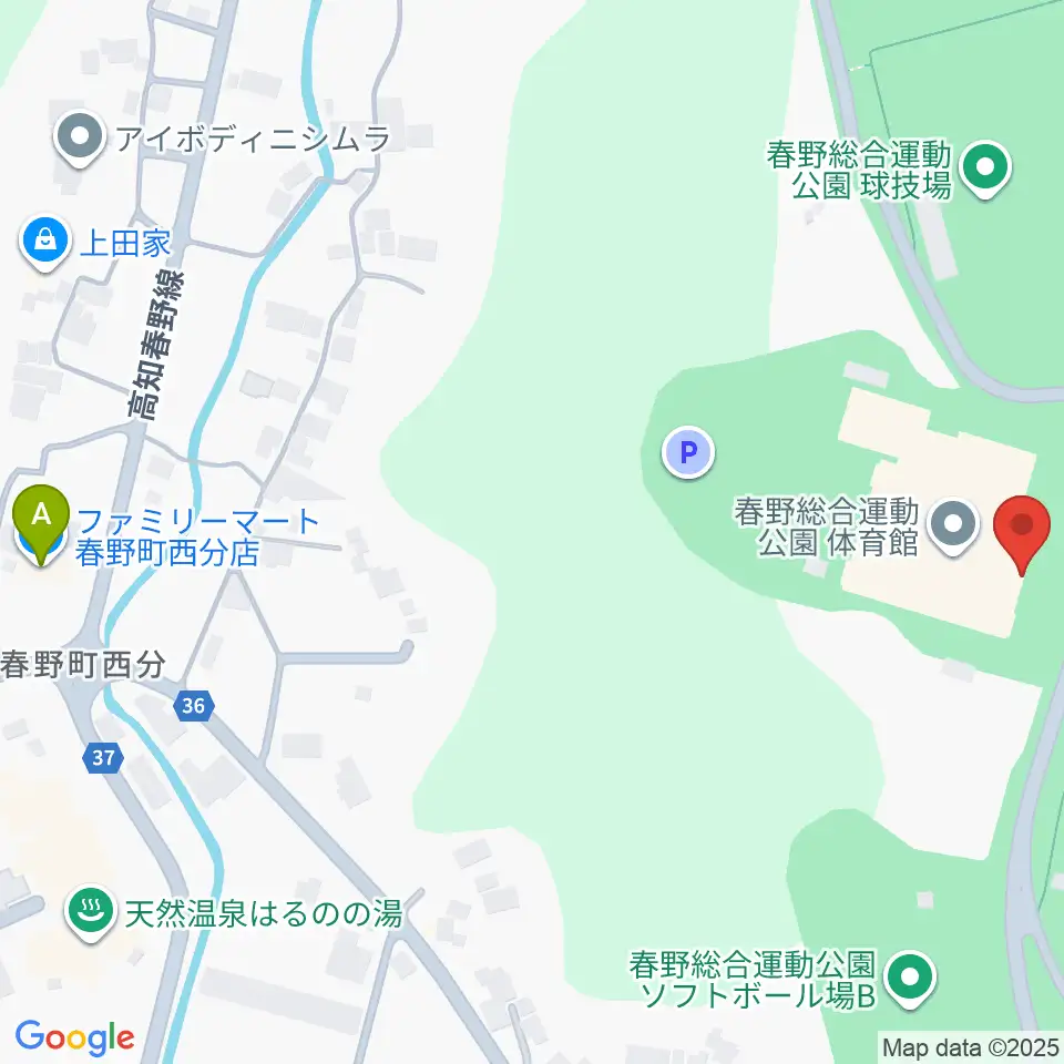 春野総合運動公園体育館周辺のコンビニエンスストア一覧地図