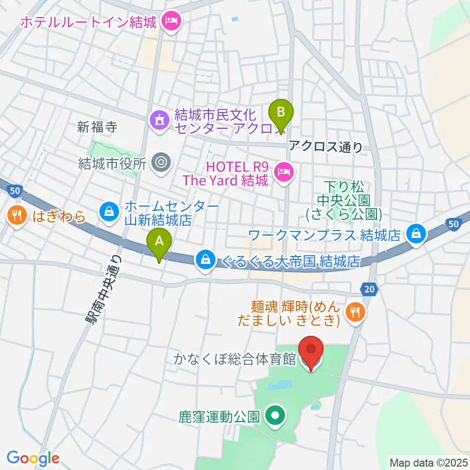 かなくぼ総合体育館周辺のコンビニエンスストア一覧地図