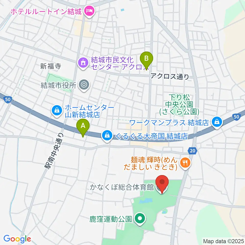 かなくぼ総合体育館周辺のコンビニエンスストア一覧地図