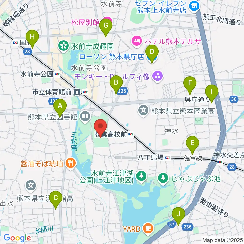 ナースパワーアリーナ周辺のコンビニエンスストア一覧地図