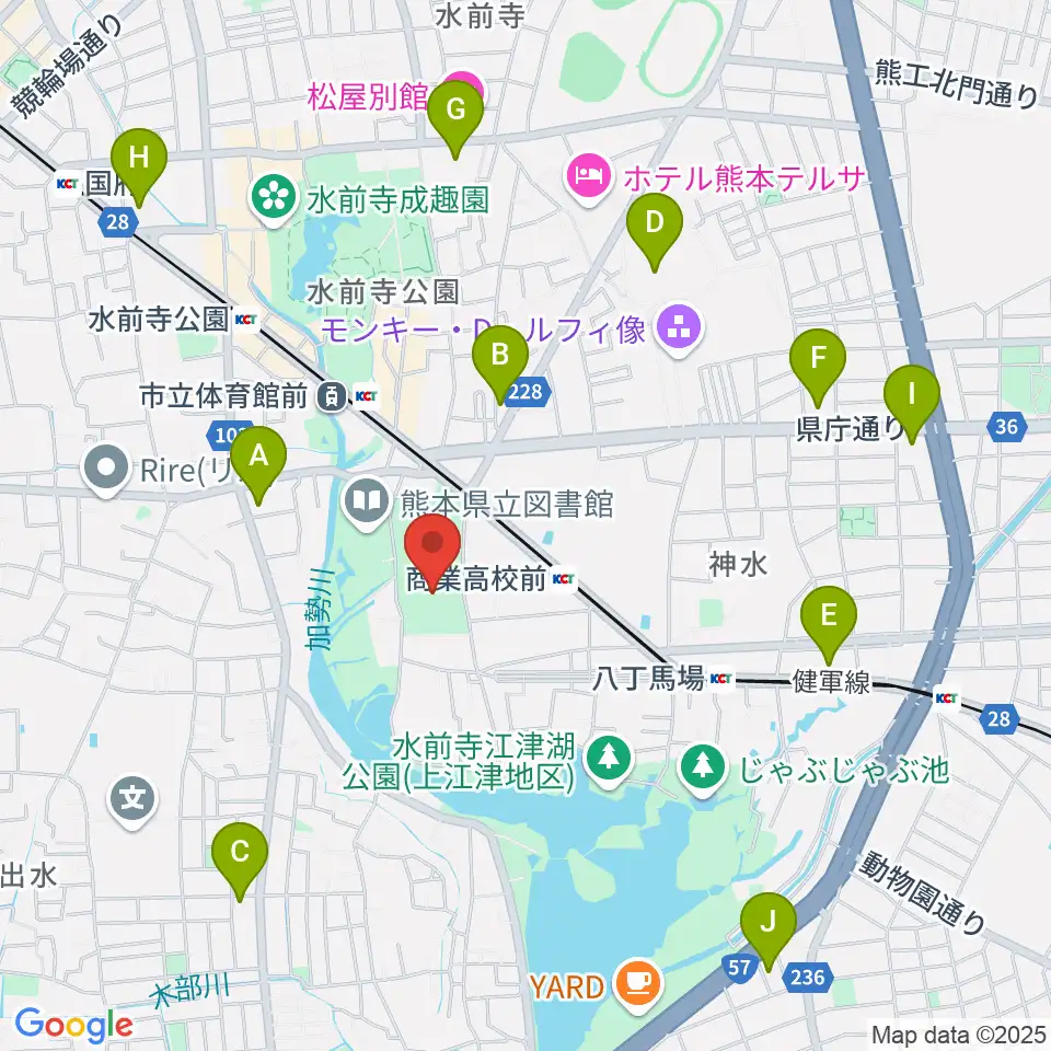 ナースパワーアリーナ周辺のコンビニエンスストア一覧地図