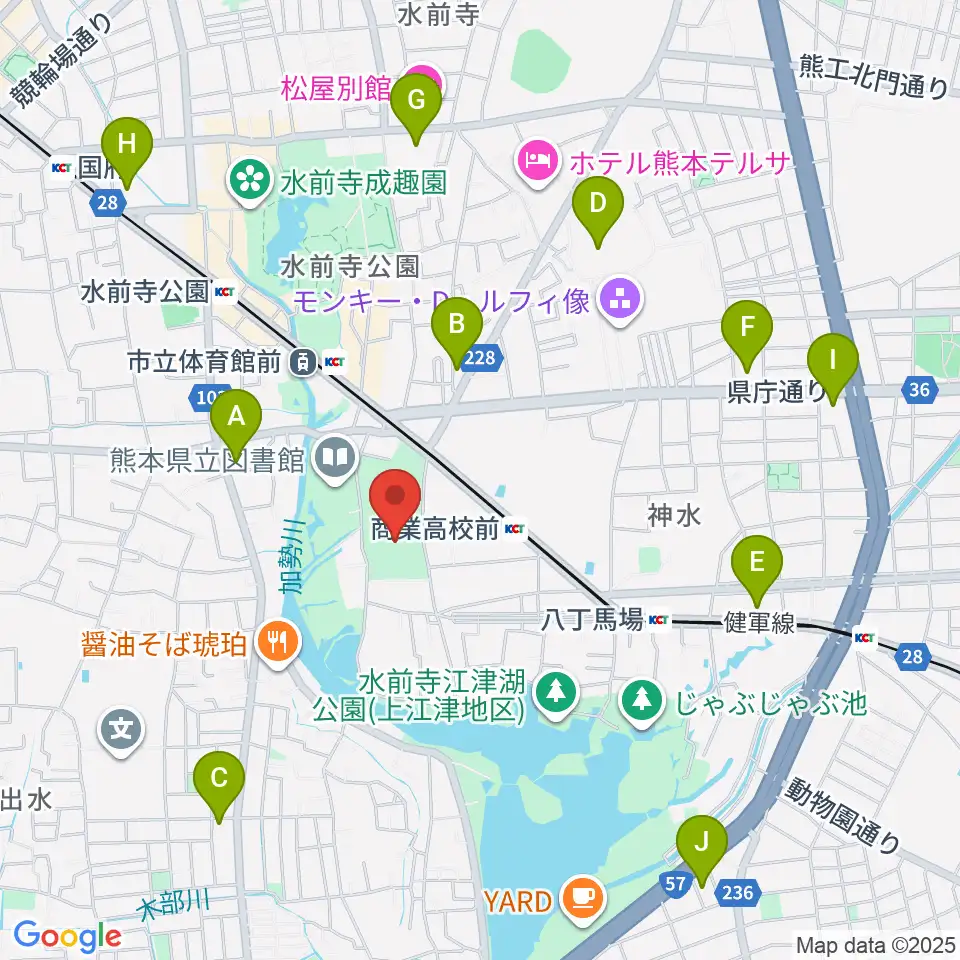ナースパワーアリーナ周辺のコンビニエンスストア一覧地図