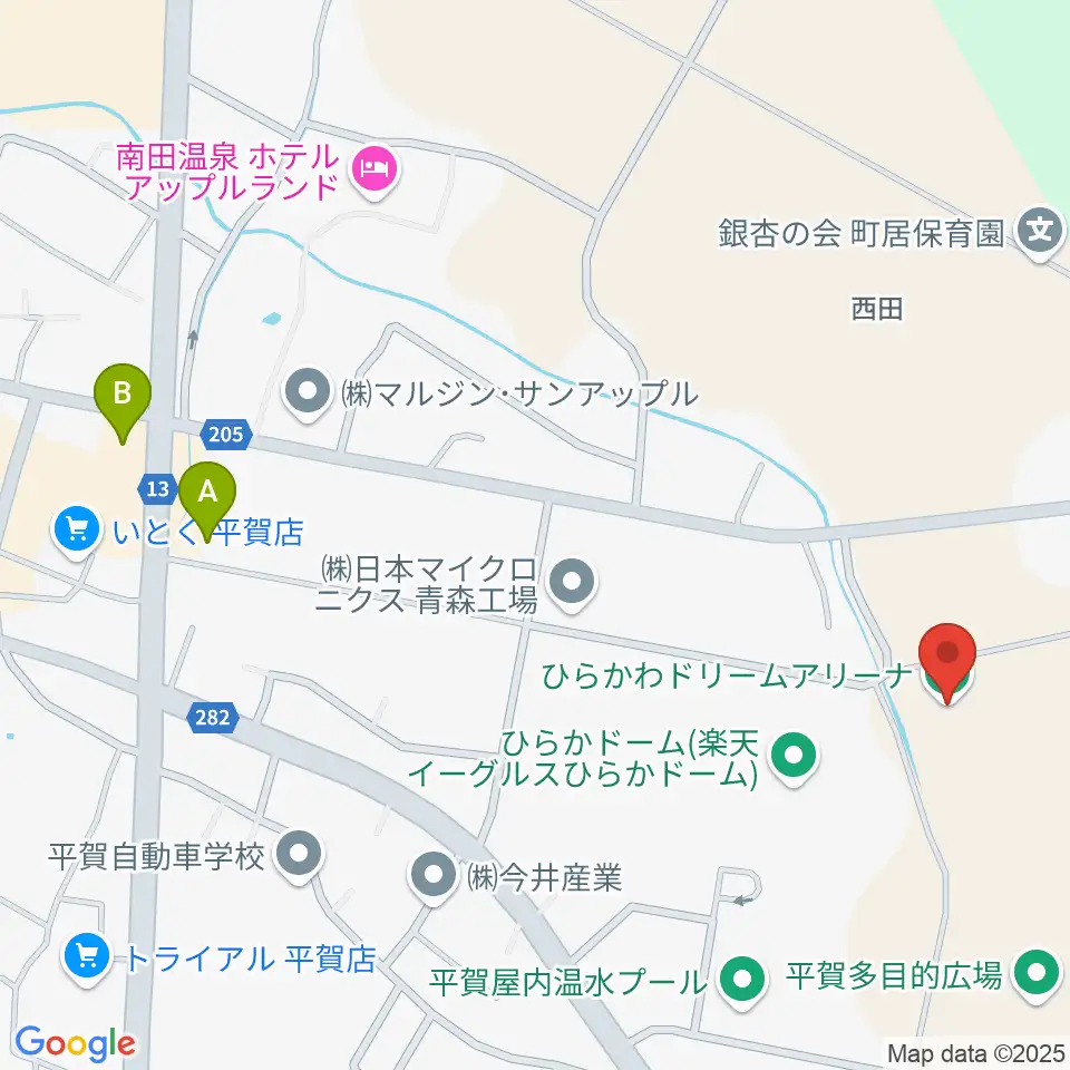 ひらかわドリームアリーナ周辺のコンビニエンスストア一覧地図