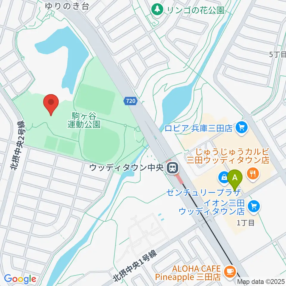 駒ケ谷運動公園体育館周辺のコンビニエンスストア一覧地図