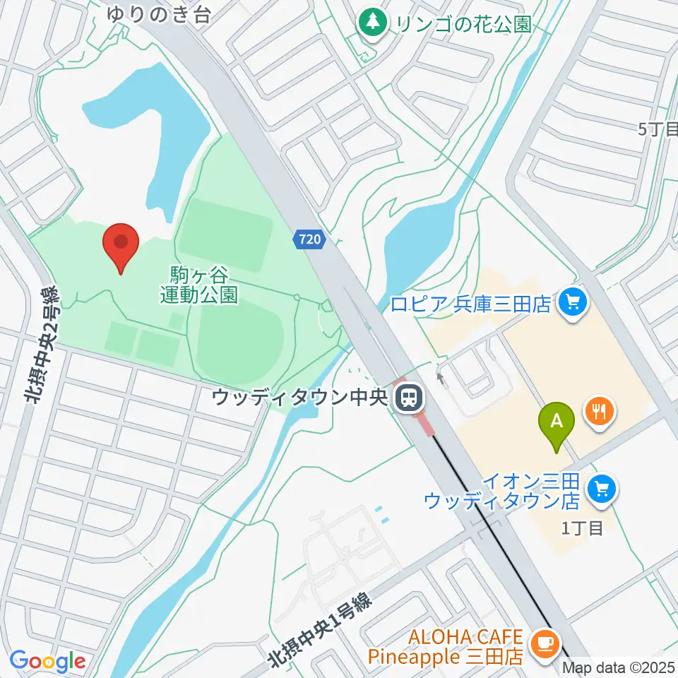 駒ケ谷運動公園体育館周辺のコンビニエンスストア一覧地図