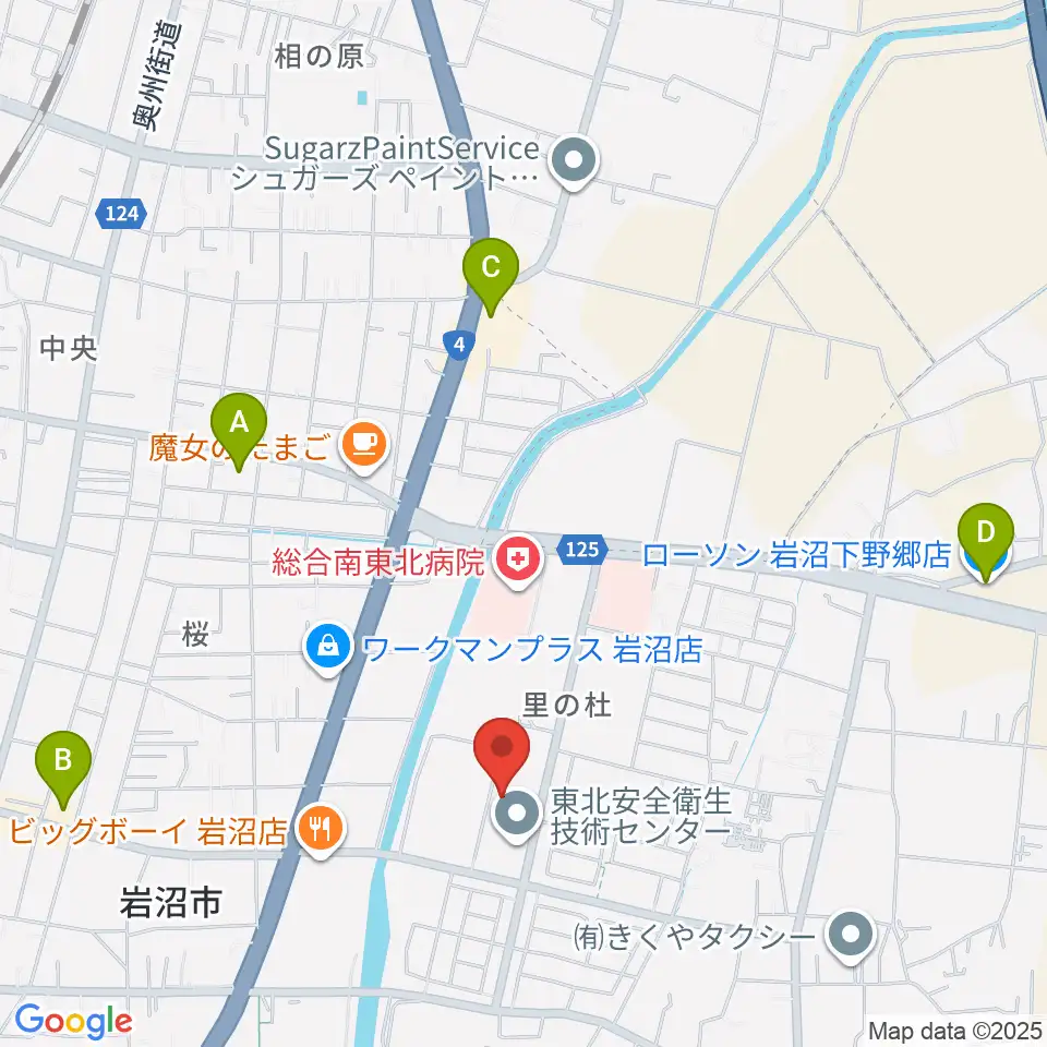 岩沼市総合体育館ビッグアリーナ周辺のコンビニエンスストア一覧地図
