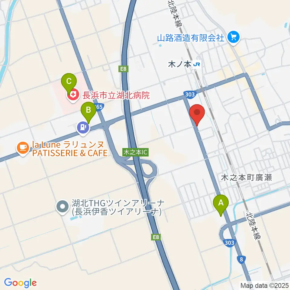 木之本スティックホール周辺のコンビニエンスストア一覧地図