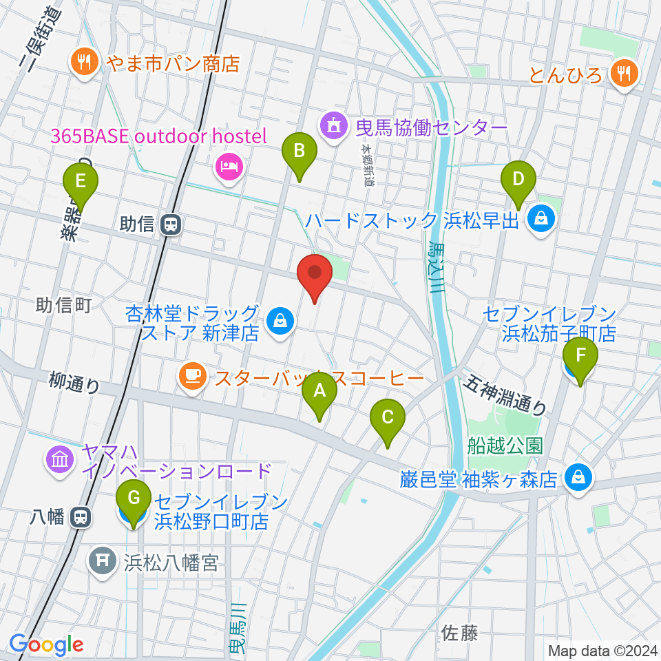 新津プロソニックスタジオ周辺のコンビニエンスストア一覧地図