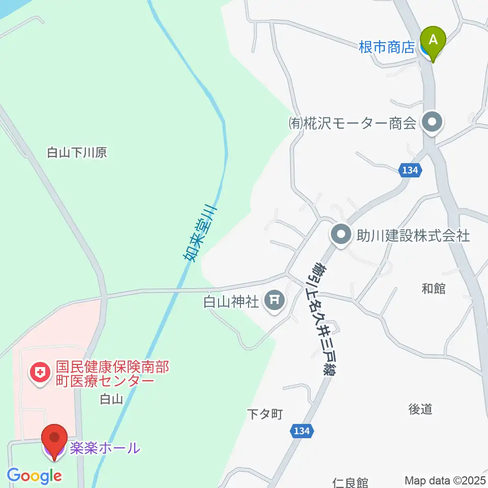 南部町立町民ホール 楽楽ホール周辺のコンビニエンスストア一覧地図