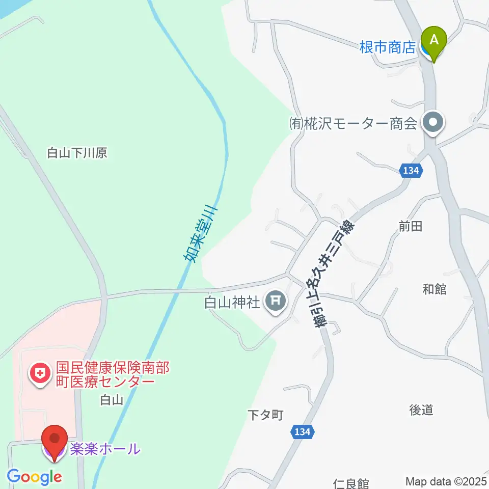 南部町立町民ホール 楽楽ホール周辺のコンビニエンスストア一覧地図