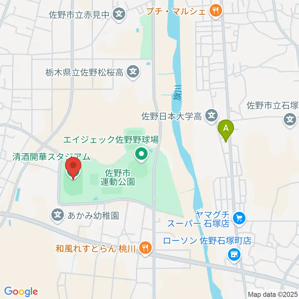 清酒開華スタジアム周辺のコンビニエンスストア一覧地図
