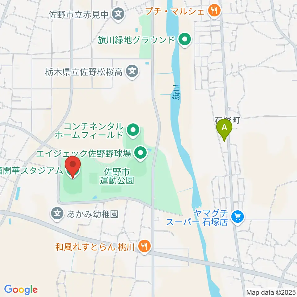 清酒開華スタジアム周辺のコンビニエンスストア一覧地図