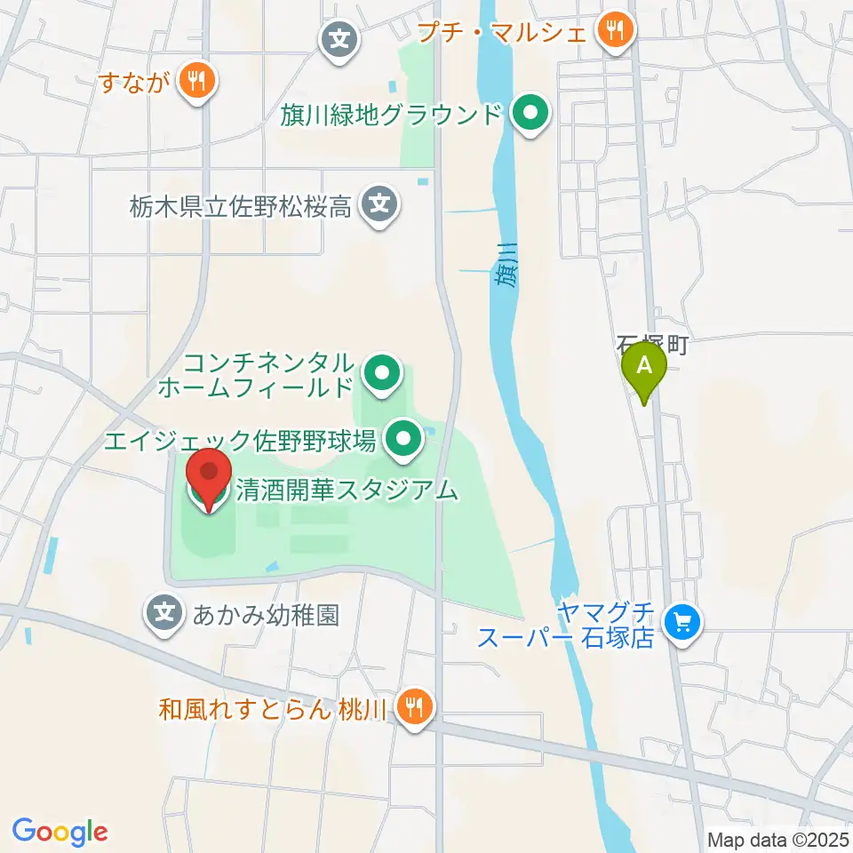 清酒開華スタジアム周辺のコンビニエンスストア一覧地図