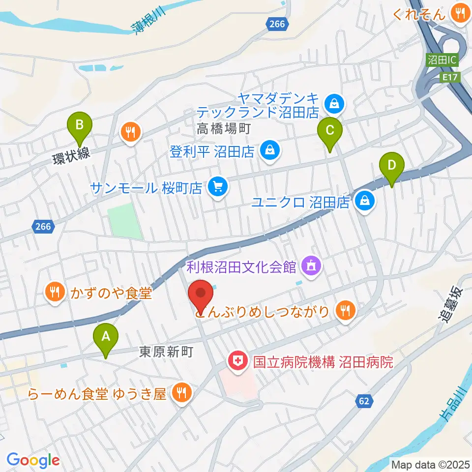 ZACROSアリーナぬまた周辺のコンビニエンスストア一覧地図