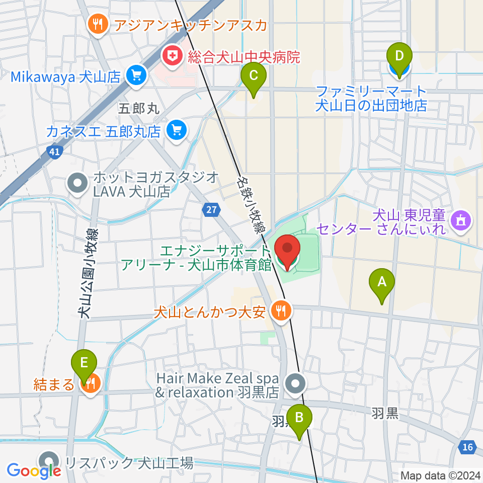 エナジーサポートアリーナ周辺のコンビニエンスストア一覧地図