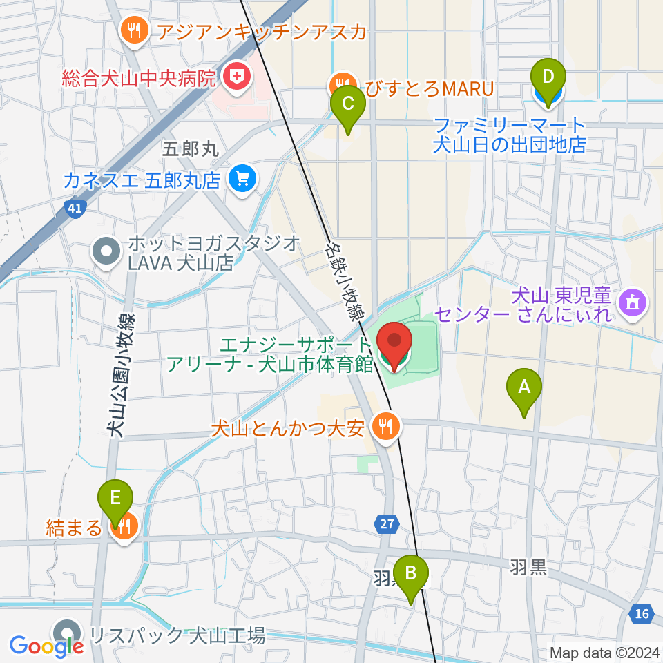 エナジーサポートアリーナ周辺のコンビニエンスストア一覧地図