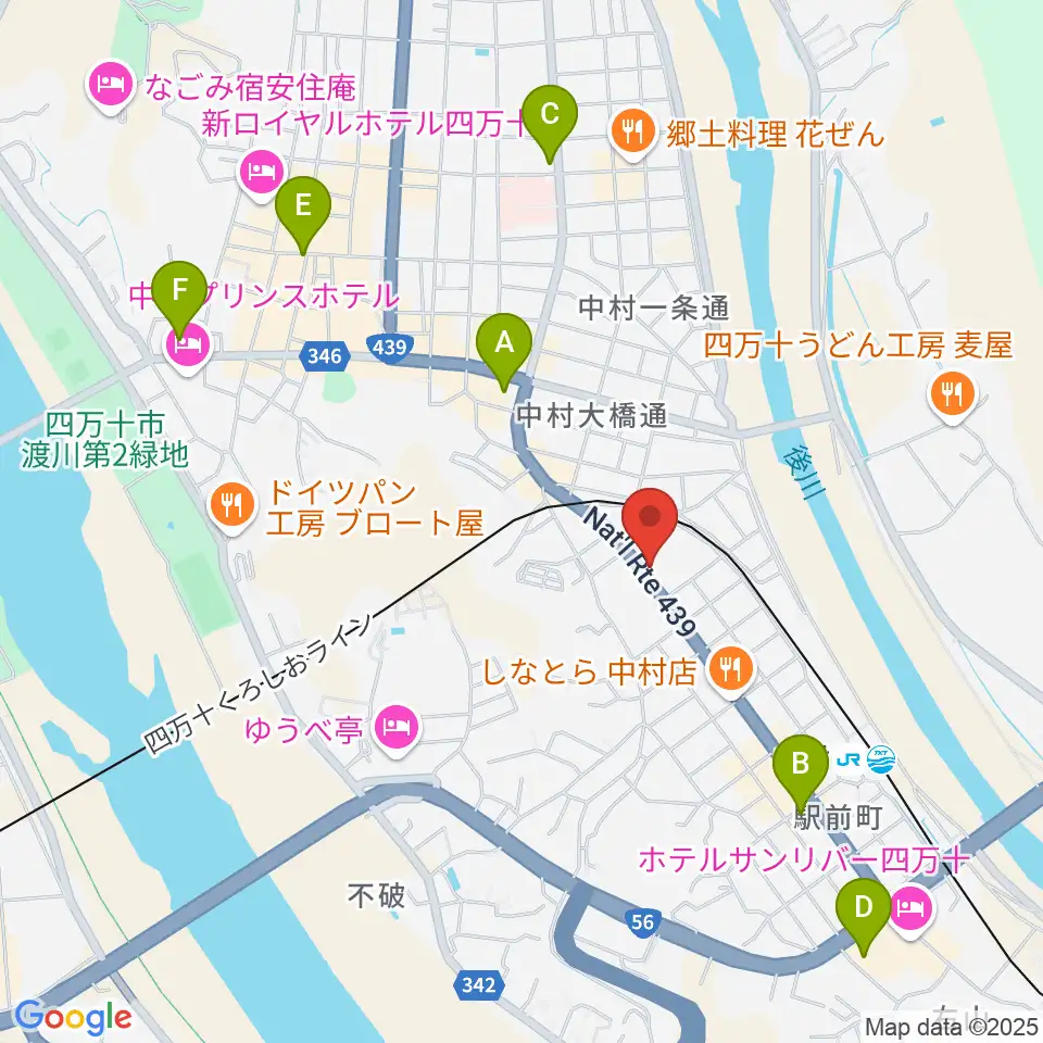 しまんとぴあ 四万十市総合文化センター周辺のコンビニエンスストア一覧地図