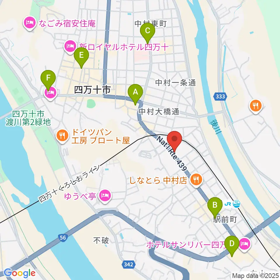 しまんとぴあ 四万十市総合文化センター周辺のコンビニエンスストア一覧地図
